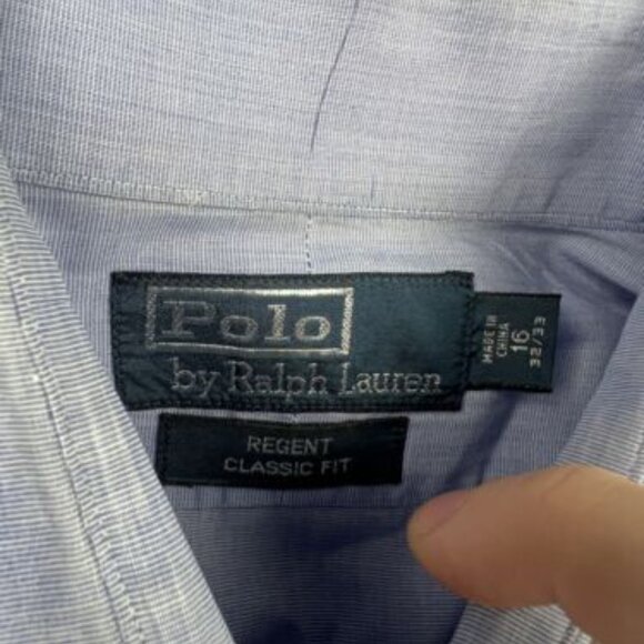 Polo Ralph Lauren Regent Classic Fit Long Sleeve Button Up Shirt Blue 16 32/33 - Picture 3 of 7